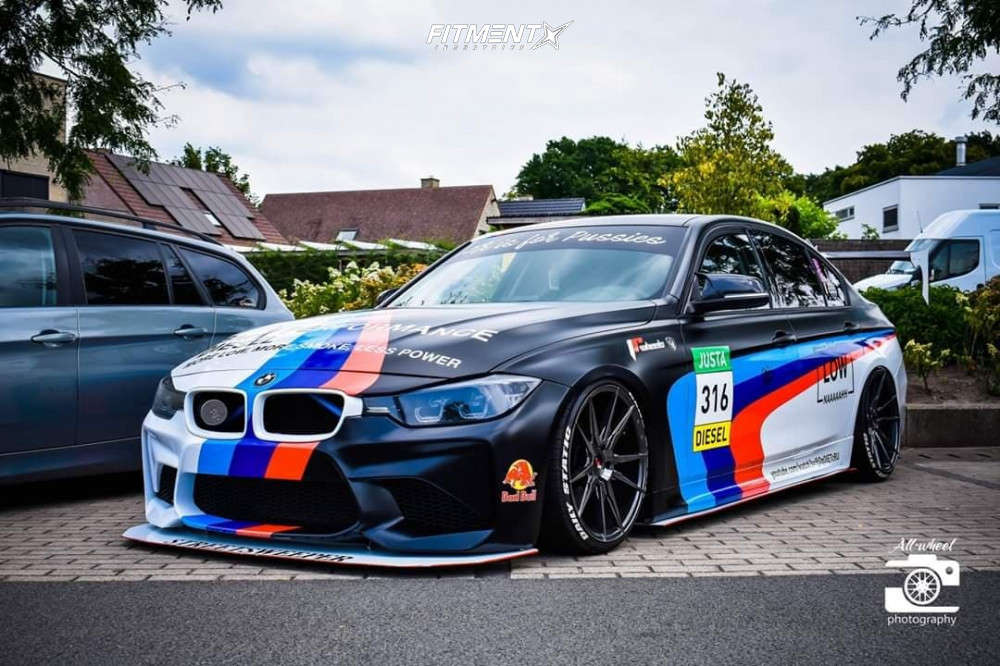 2012 BMW 320i Base with 18x8.5 Japan Racing Jr19 and Minerva