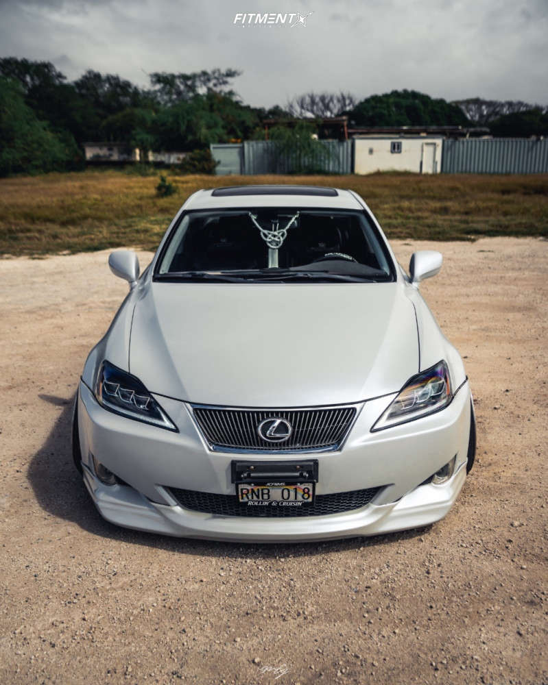 2006 Lexus IS250 Base with 19x11 Weds Vishunu and Delinte 245x35 on  Coilovers | 1025715 | Fitment Industries, image size:799x1000
