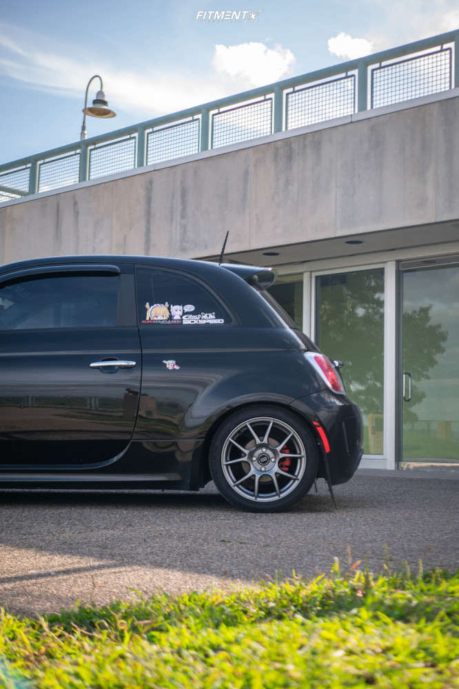 2013 Fiat 500 Abarth with 16x7 Enkei Ys5 and Nexen 195x45 on Lowering ...