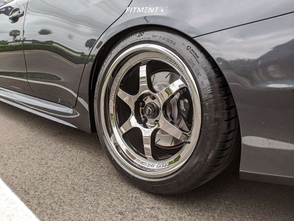 【レア】nitto pearl6 2021 Subaru WRX STI with 18x9.5 38 AVID1 Av6 and 245/40R18
