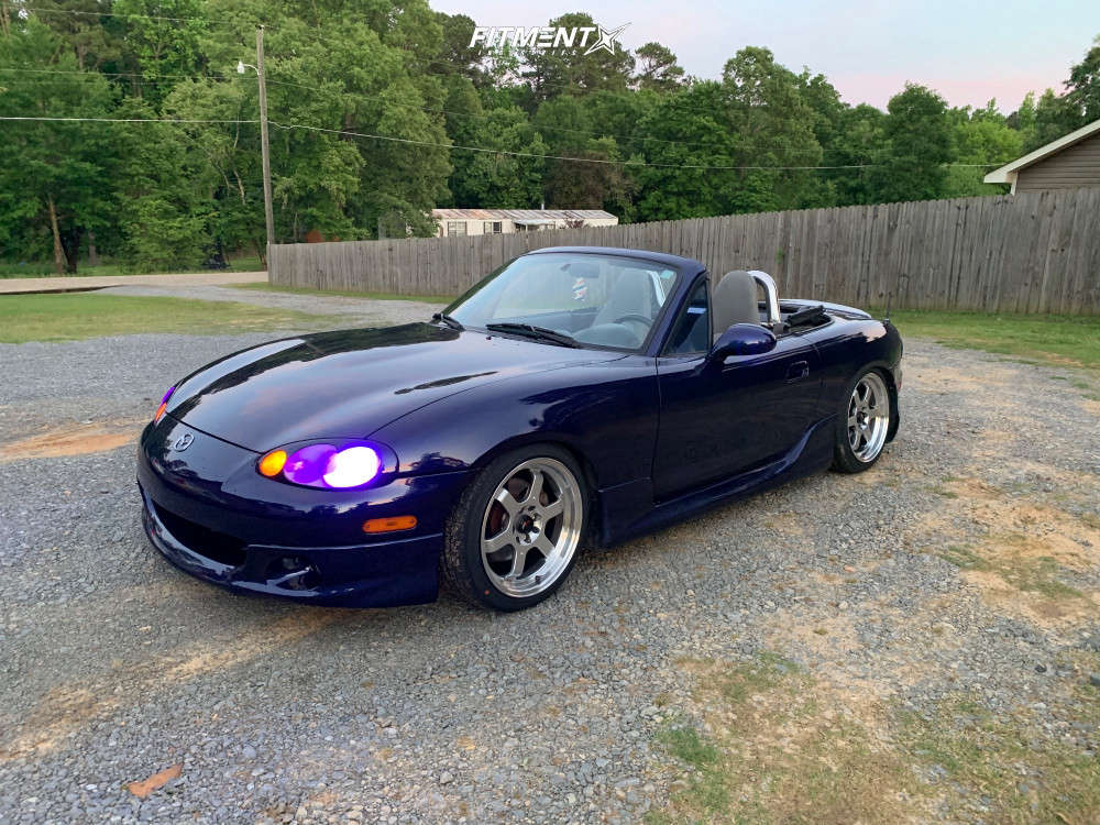 2003 Mazda MX-5 Miata Base with 16x8 Japan Racing Jr12 and Nexen
