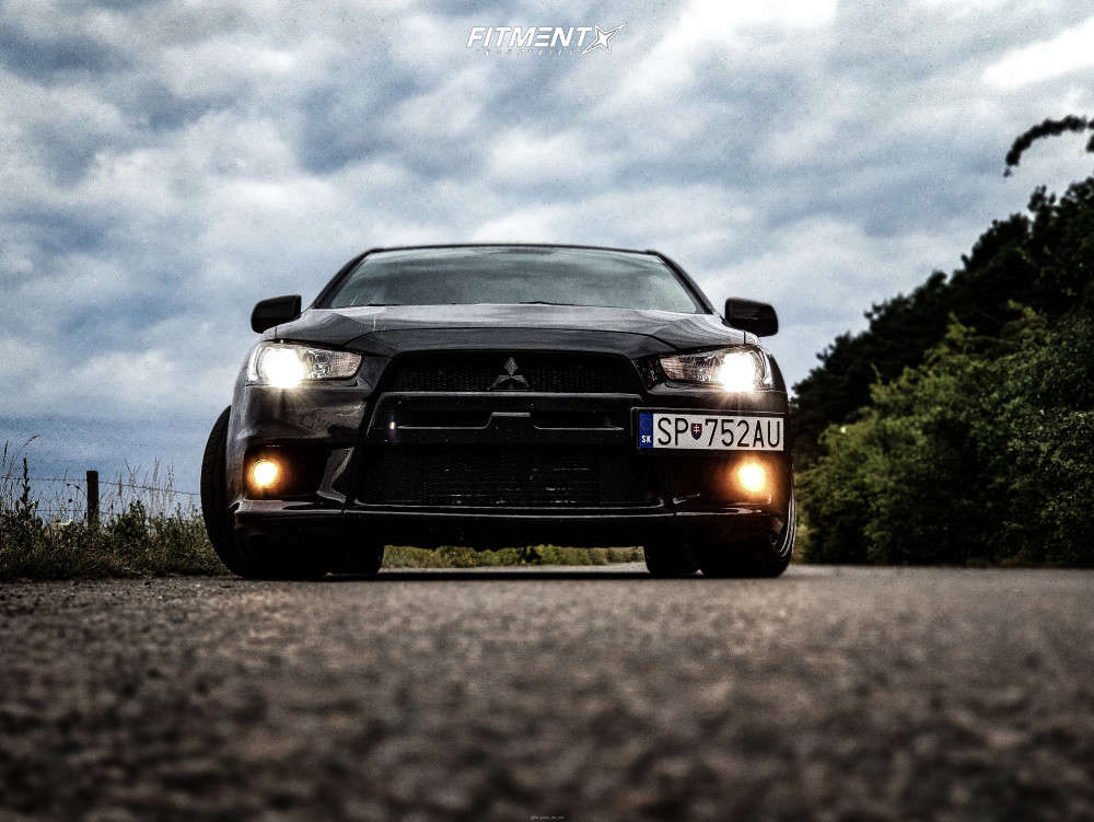 2010 Mitsubishi Lancer Evolution GSR with 18x9.5 Japan Racing Jr5 and ...