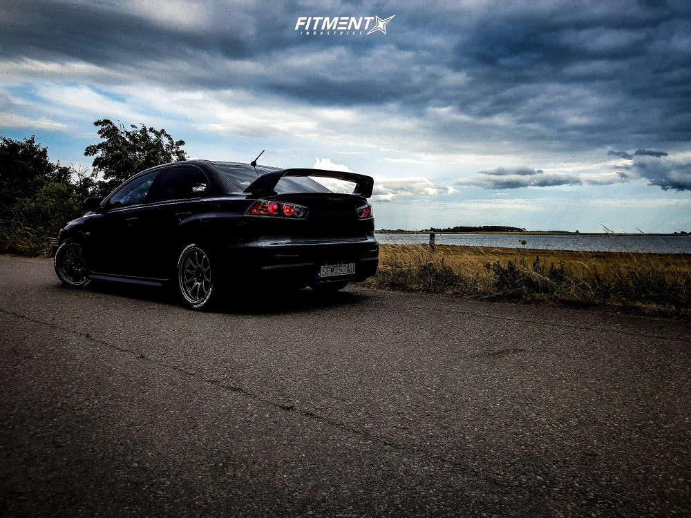 2010 Mitsubishi Lancer Evolution GSR with 18x9.5 Japan Racing Jr5 and ...