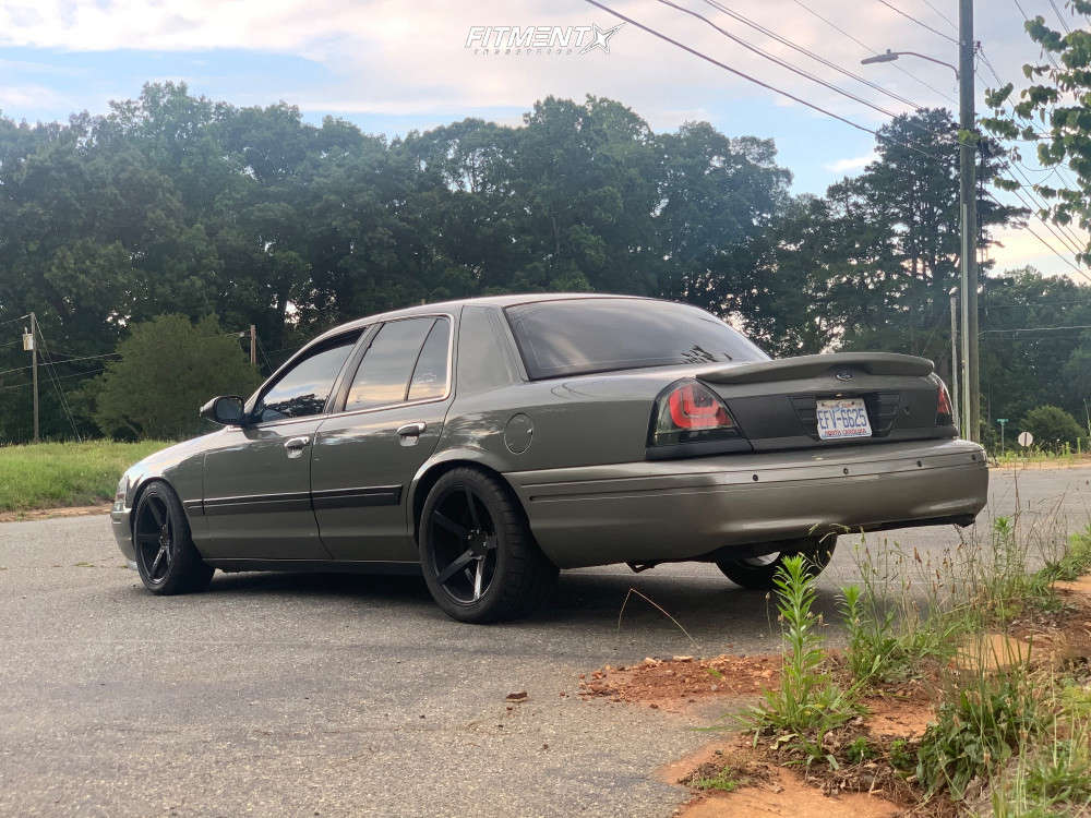 1998 Ford Crown Victoria Base with 18x9 SVE Nvx and Nitto 245x40 on Lowering Springs 1153361