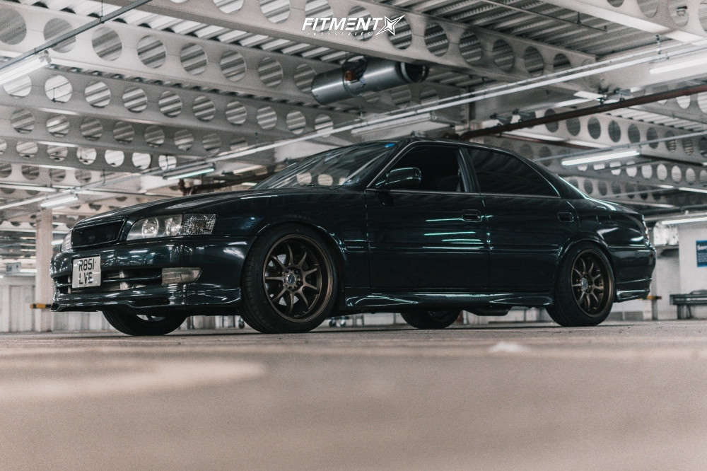 1997 Toyota Chaser Base with 18x9.5 Work Emotion D9r and Yokohama
