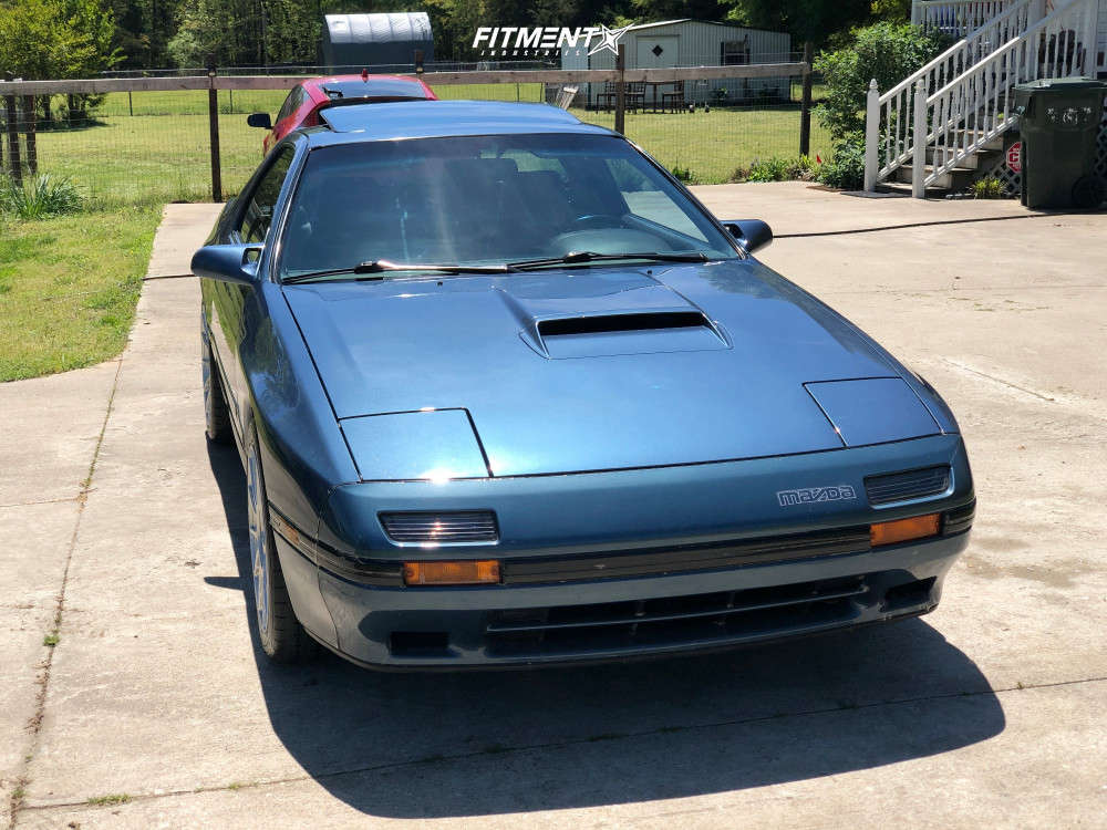 1987 Mazda RX-7 Turbo with 17x8 Enkei Nt03rr and Yokohama 225x45