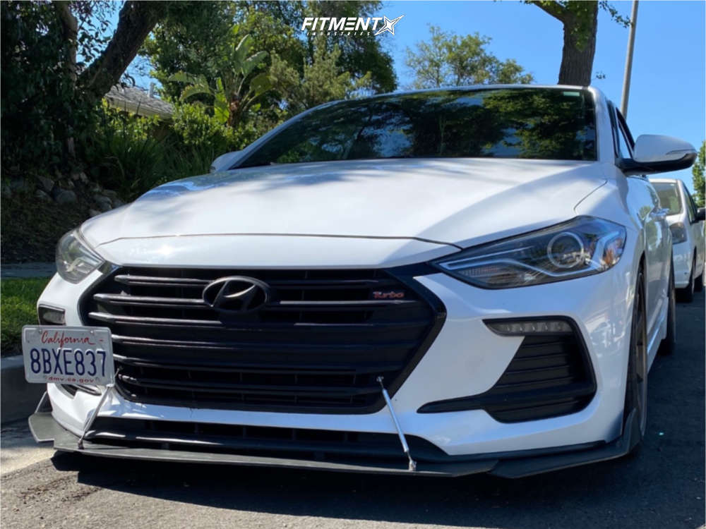 2018 Hyundai Elantra Sport with 18x8 AVID1 AV6 and Nankang 215x40