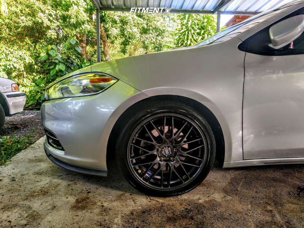 2013 Dodge Dart SE with 18x8 Enkei Ekm3 and Kumho 225x35 on Stock