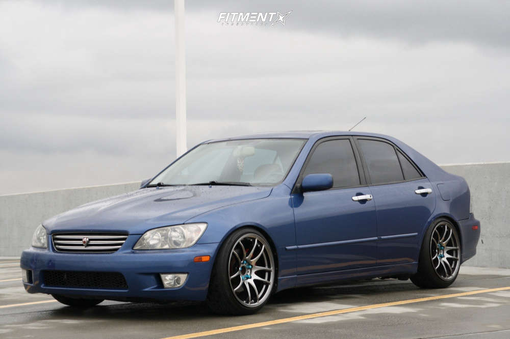 2002 Lexus IS300 Base with 18x9.5 Work Emotion Cr Kiwami and 