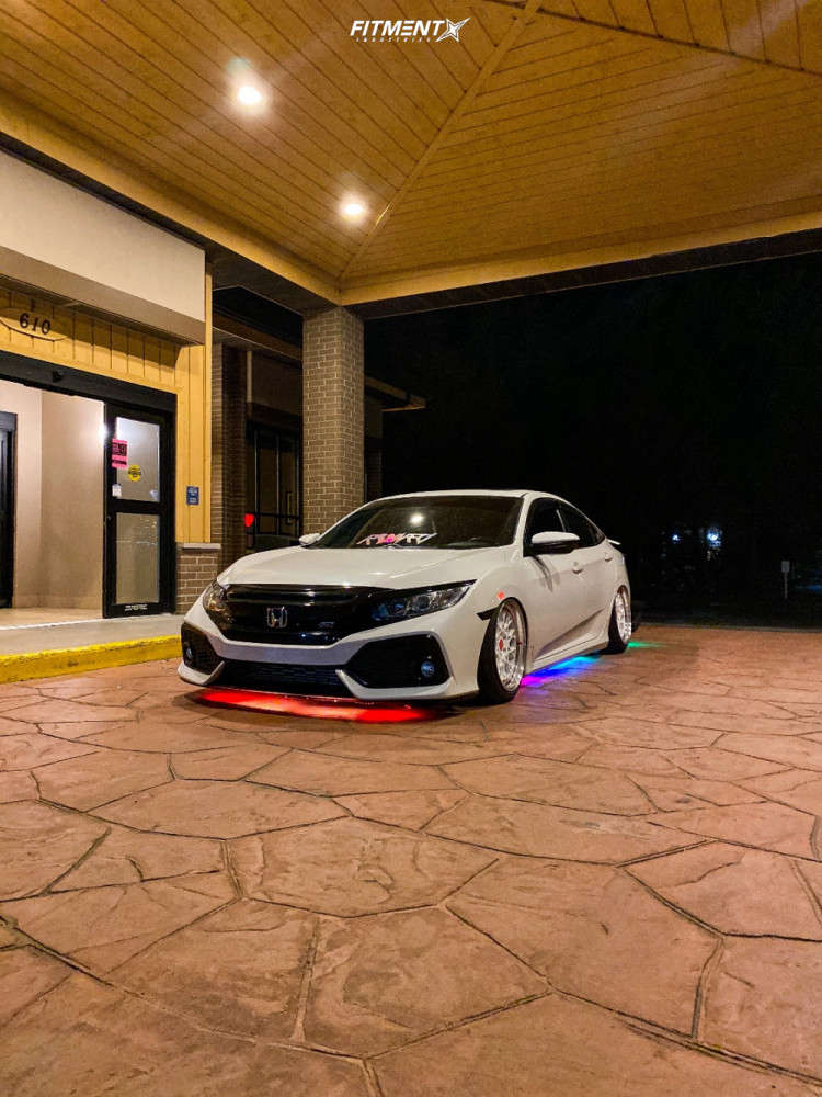 2019 Honda Civic Si with 18x9.5 ESR Cs3 and Federal 225x40 on Air