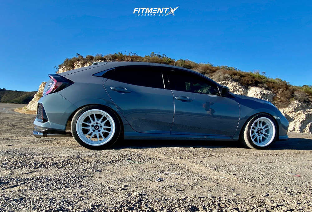 2019 Honda Civic LX with 18x9.5 Cosmis Racing Xt-206r and Nitto
