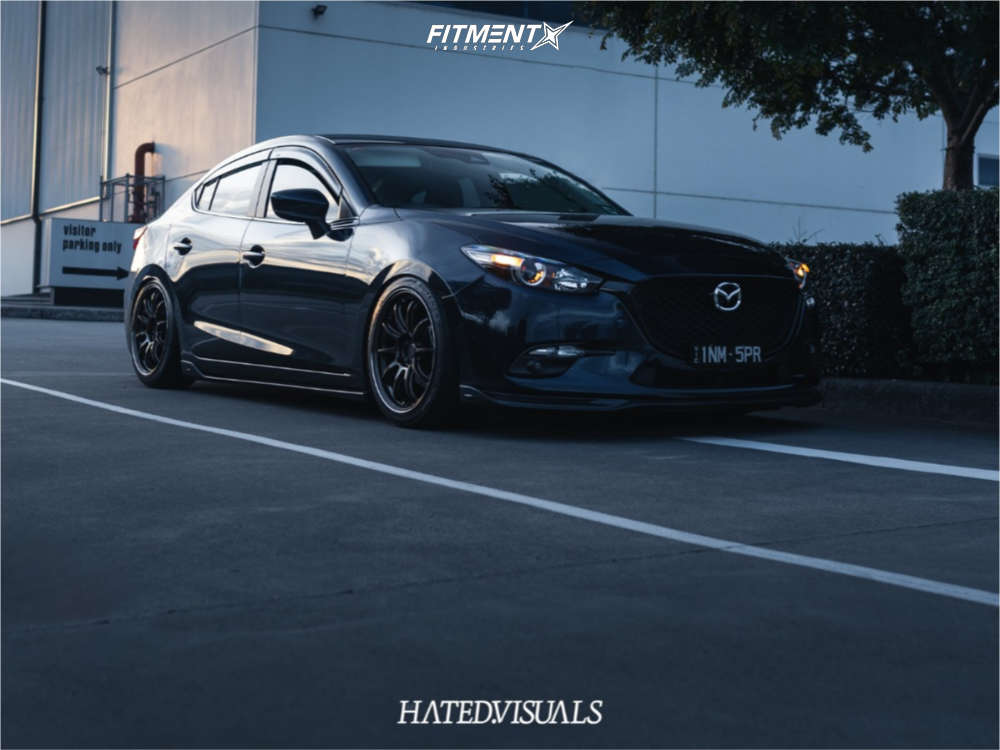 2018 Mazda 3 Sport with 18x8.5 Work Emotion Zr10 and Bridgestone