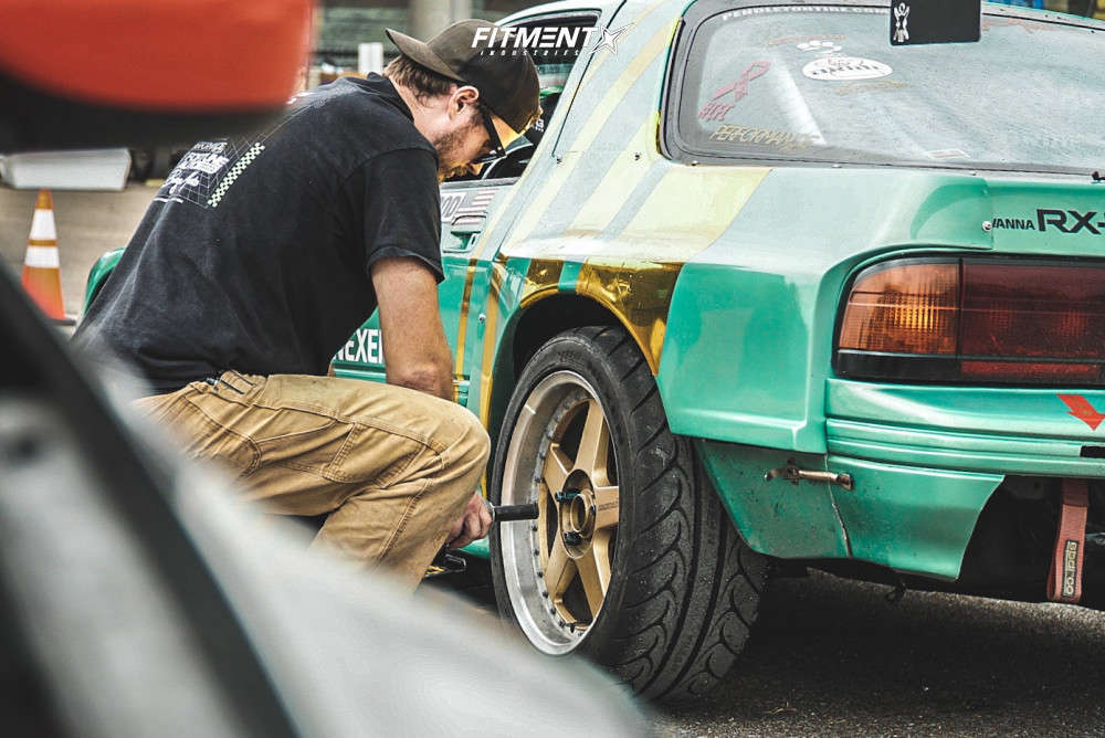 1987 Mazda RX-7 Base with 17x8.5 Rays Engineering MS01 and Nexen 225x45 ...