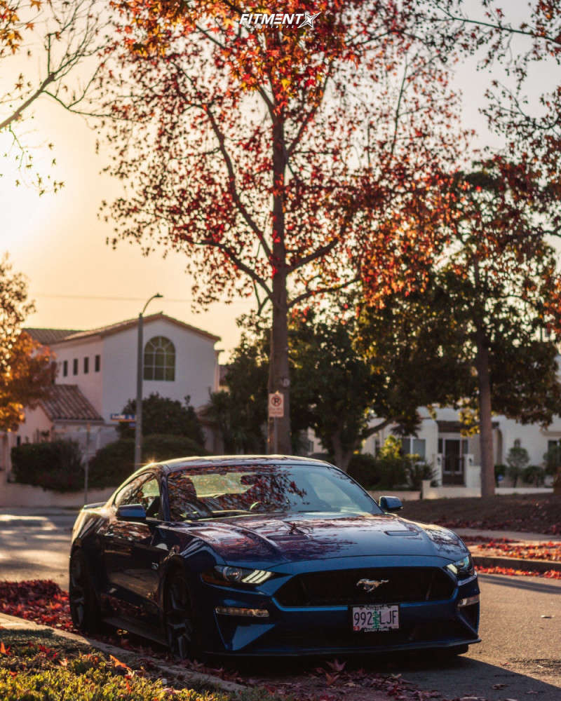 eibach lowering springs mustang on 2018 Ford Mustang Gt With 19x9 5 Rtr Tech 7 And Yokohama 255x35 On Lowering Springs 1388092 Fitment Industries