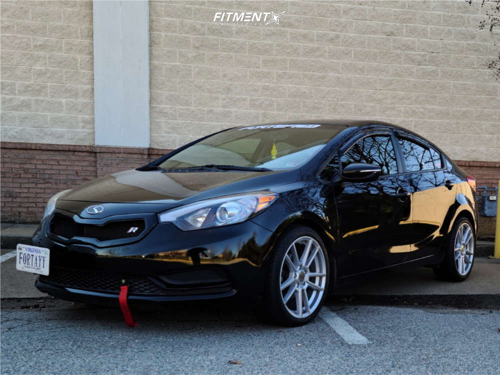 2015 Kia Forte LX with 18x8 Helo He911 and Barum 225x40 on Stock