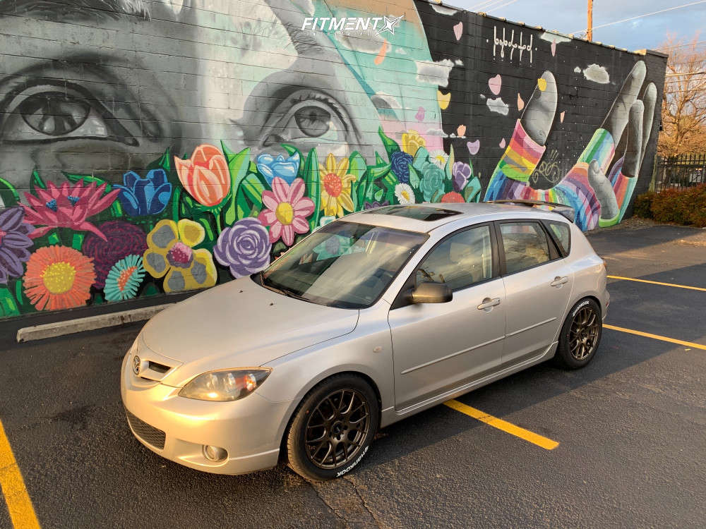 【123】旧満洲エンタイヤまとめ（3通） 2004 Mazda 3 S with 17x8 Advanti Racing Vigoroso and Hankook