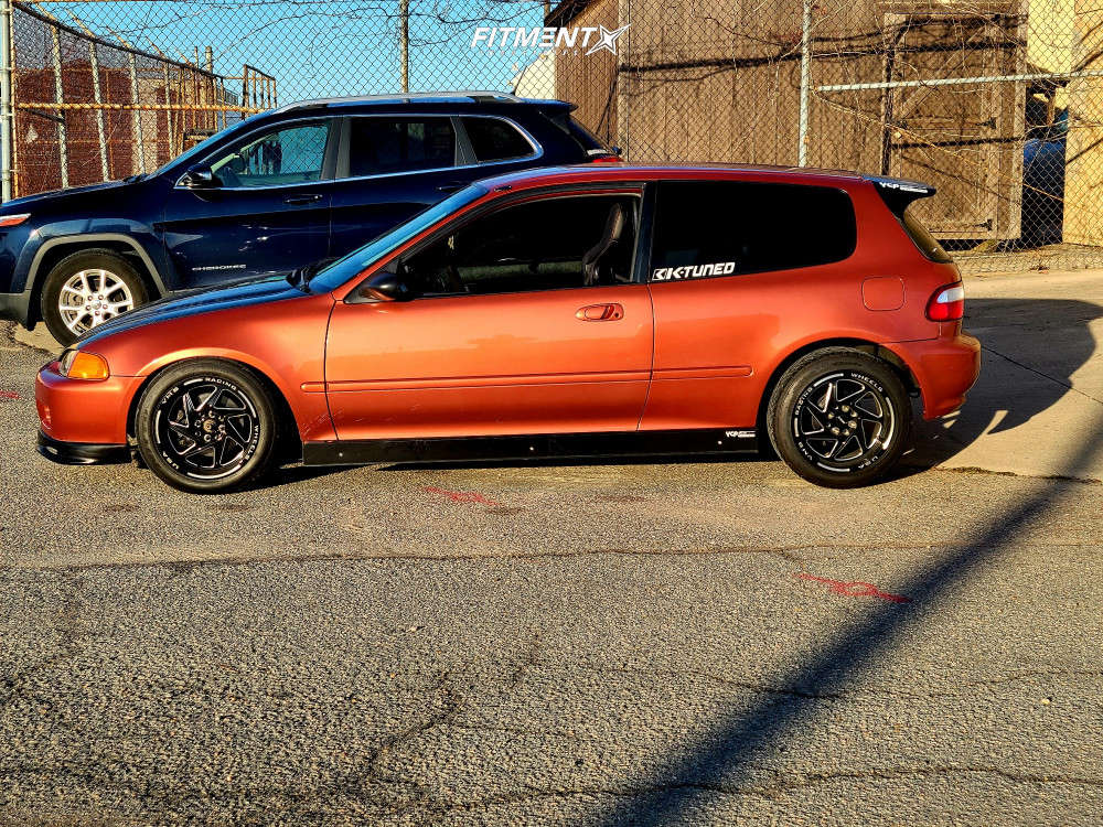 1994 Honda Civic DX with 15x8 VMS Typhoon and Nitto 205x50 on 