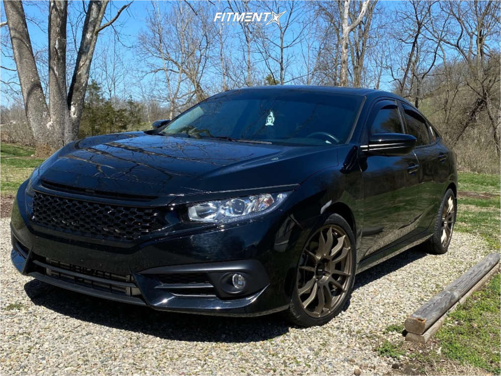 2018 Honda Civic EX-T with 18x8 AVID1 AV20 and Continental 245x35