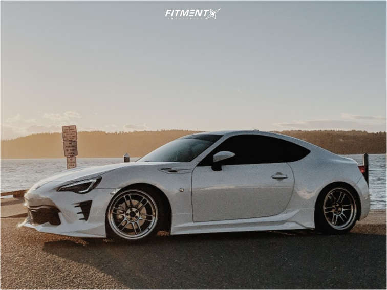 2017 Toyota 86 Base with 18x9.5 Enkei RPF1 and Continental 245x35