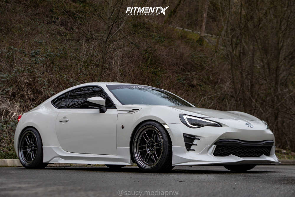 17 Toyota 86 Base With 18x9 5 Enkei Rpf1 And Continental 245x35 On Coilovers Fitment Industries