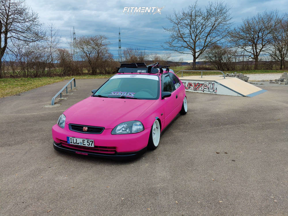1997 Honda Civic DX with 16x7.5 Borbet Type A and Nankang 195x40