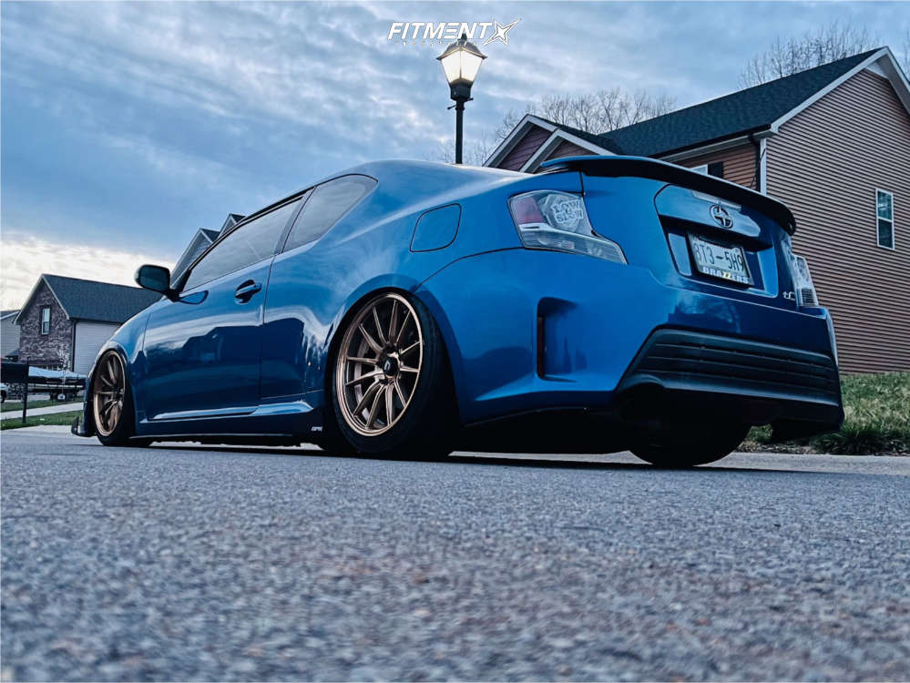 2014 Scion TC Base with 18x9.5 Cosmis Racing R1 Pro and Firestone ...