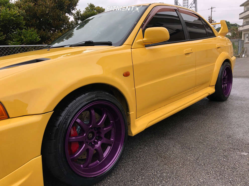 1998 Mitsubishi Lancer Base with 17x9.5 Work Emotion Xd9 and Kenda