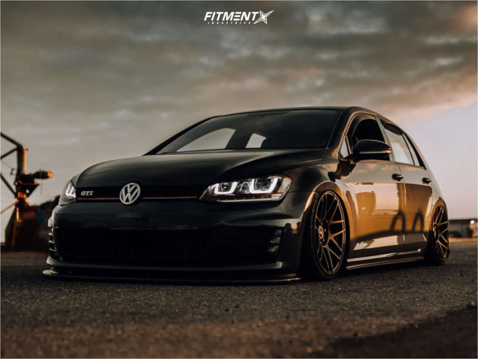 2016 Volkswagen GTI S with 18x8.5 ESR Rf1 and Federal 215x35 on Air