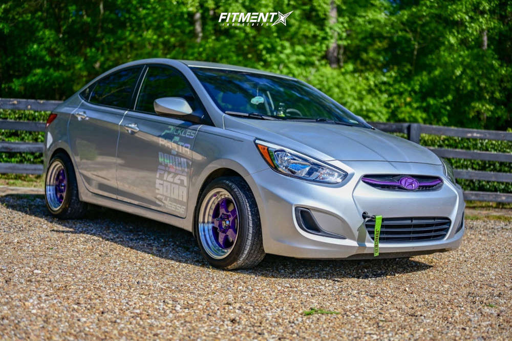 2017 Hyundai Accent SE with 16x8 JNC Jnc010 and Road Hugger 195x50 on ...