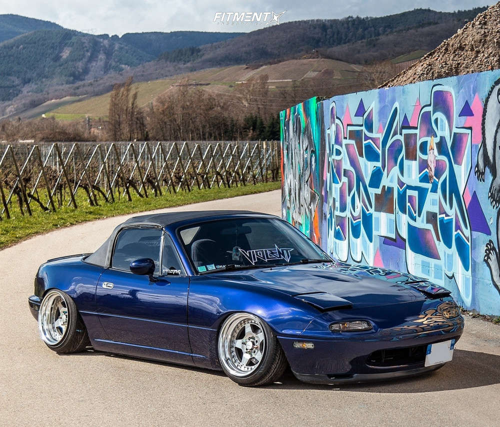 1991 Mazda MX-5 Miata Base with 15x9 Work Cr01 and Nankang 185x45