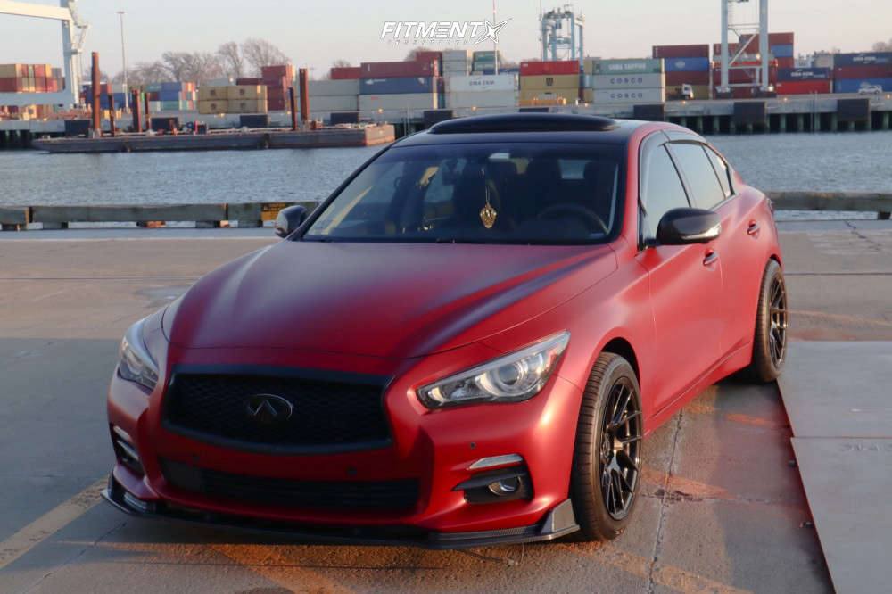 2014 INFINITI Q50 Hybrid Sport with 18x9.5 Enkei Tm7 and Toyo Tires