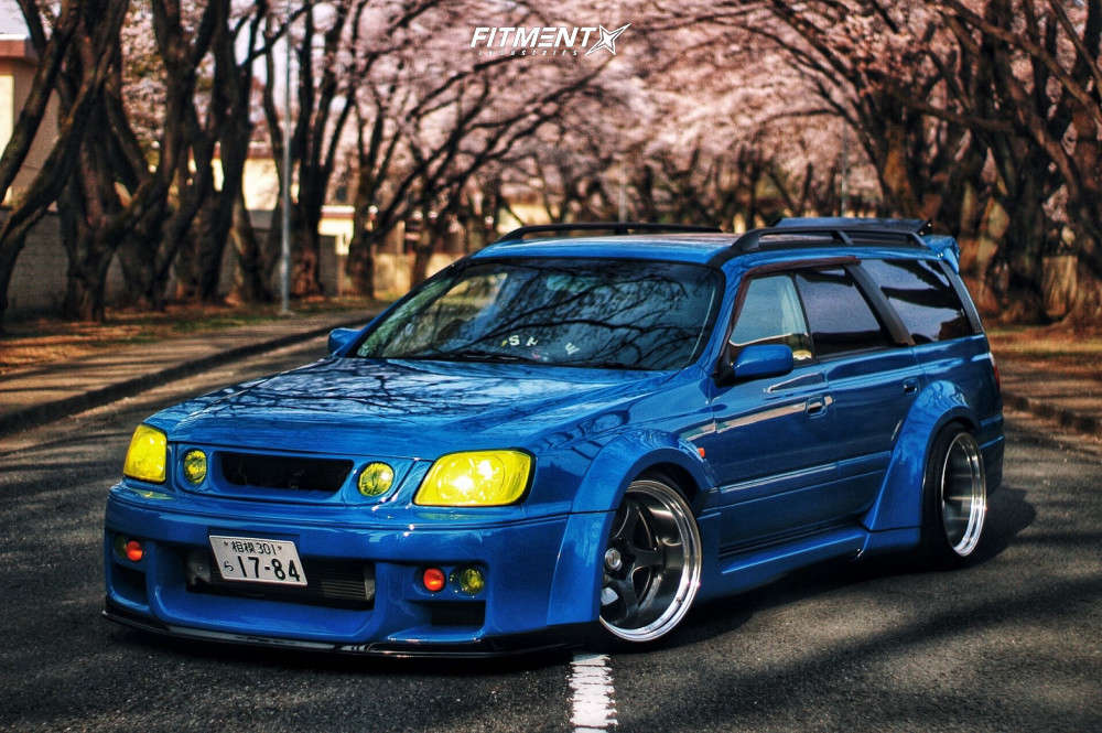 1999 Nissan Stagea Base with 19x10.5 Work Meister S12p and Accelera ...