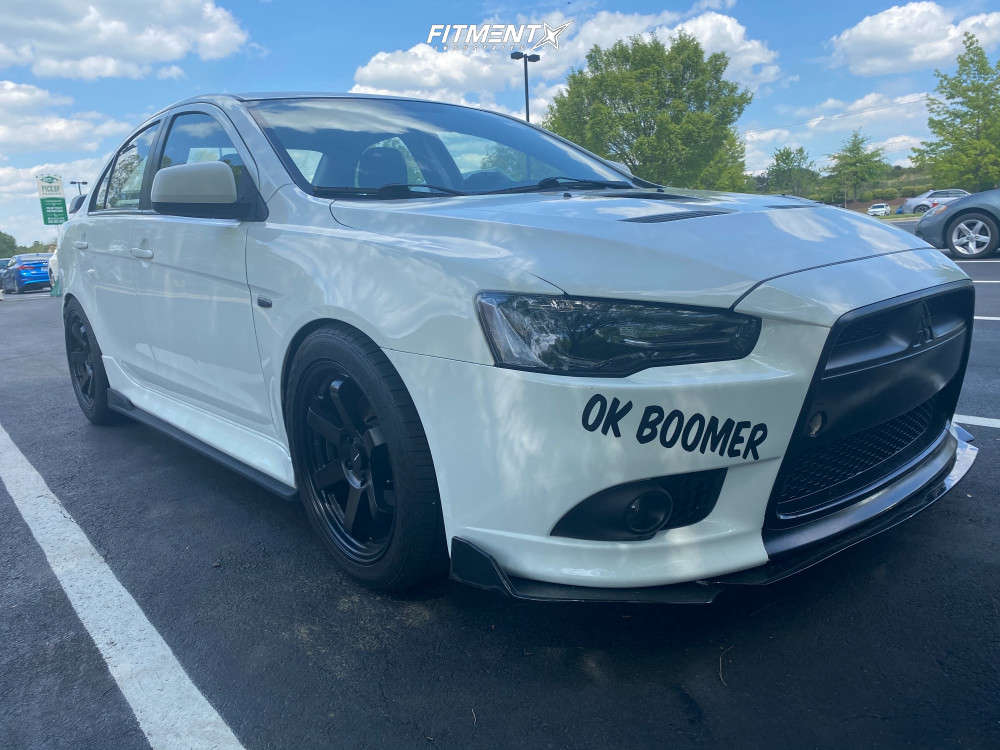 2011 Mitsubishi Lancer Ralliart with 18x8.5 AVID1 AV6 and Road Hugger ...