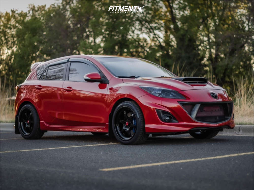 2011 Mazda 3 Mazdaspeed with 18x8.5 Aodhan Ah08 and Continental 235x40 on Stock Suspension