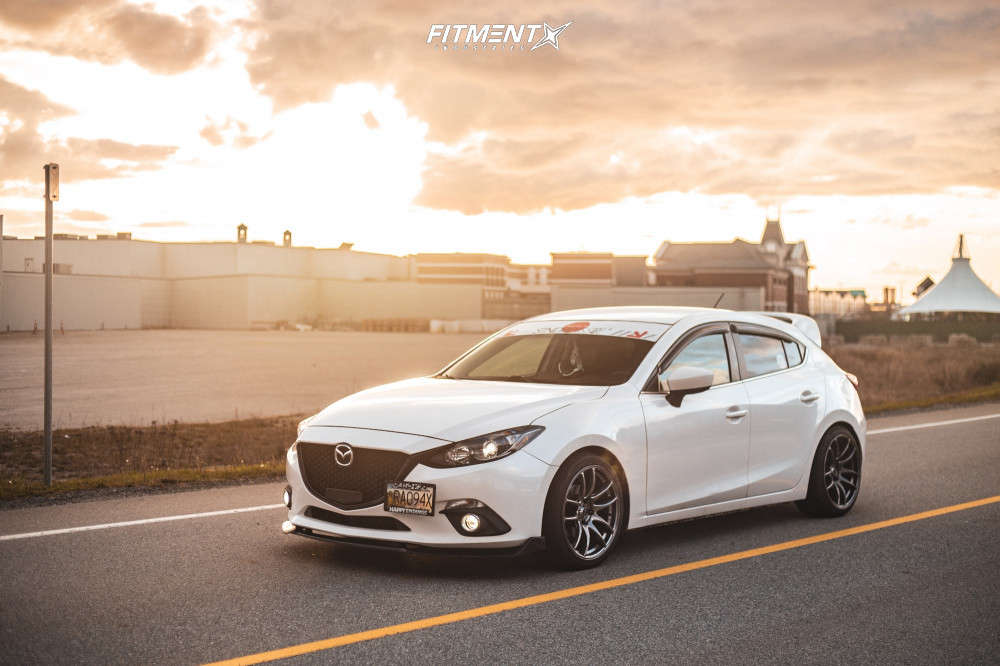 2015 Mazda 3 GS with 18x8.5 Work Cr Kai and Firestone 225x40 on
