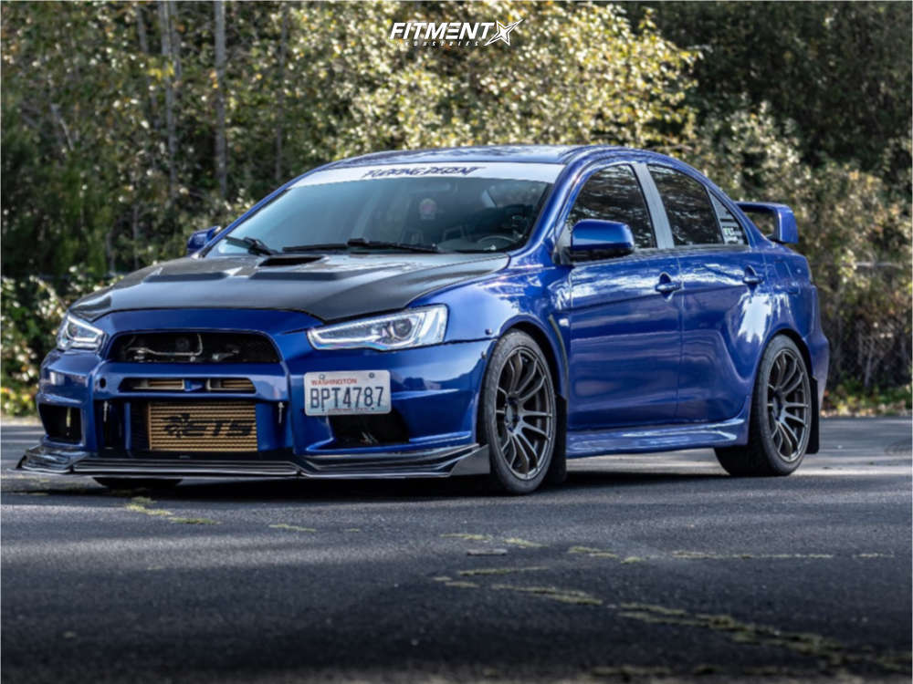 2010 Mitsubishi Lancer Evolution GSR with 18x9.5 AVID1 AV20 and Federal