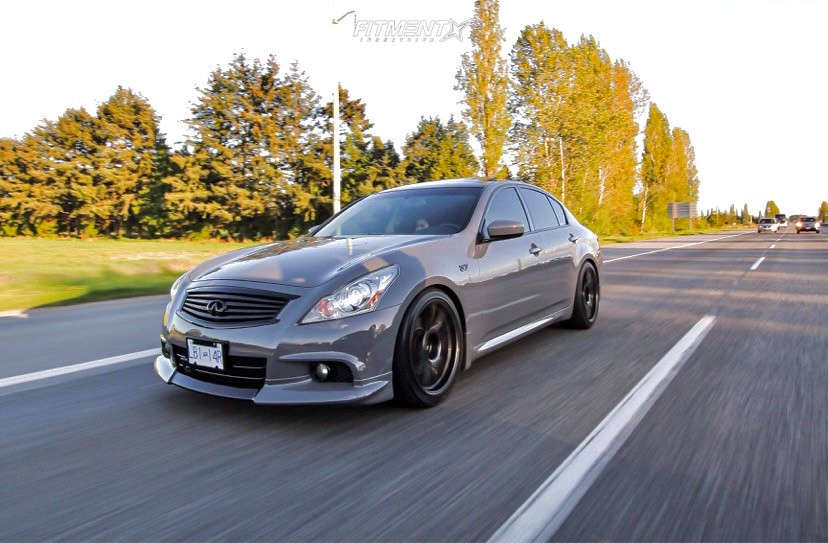 2013 Infiniti G37 X Sport With 19x9 5 Konig Ampliform And Kumho 265x35 On Lowering Springs 1707416 Fitment Industries