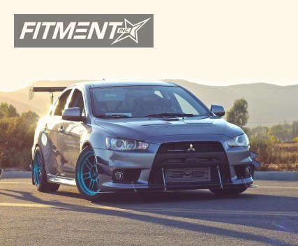 2013 Mitsubishi Lancer Evolution GSR with 18x9.5 Enkei RPF1 and Toyo