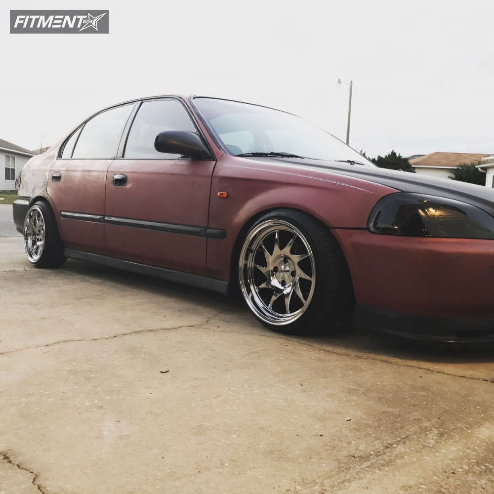 1996 Honda Civic EX with 16x8 Whistler Kr7 and Yokohama 165x45 on