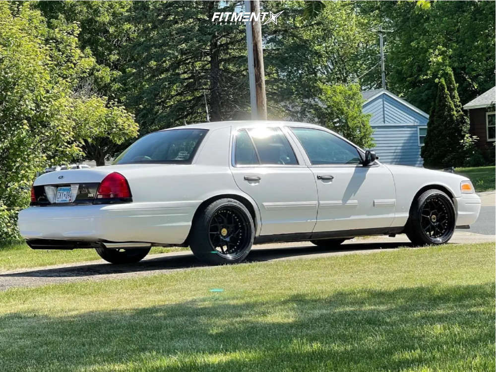 Lowered White Crown Vic