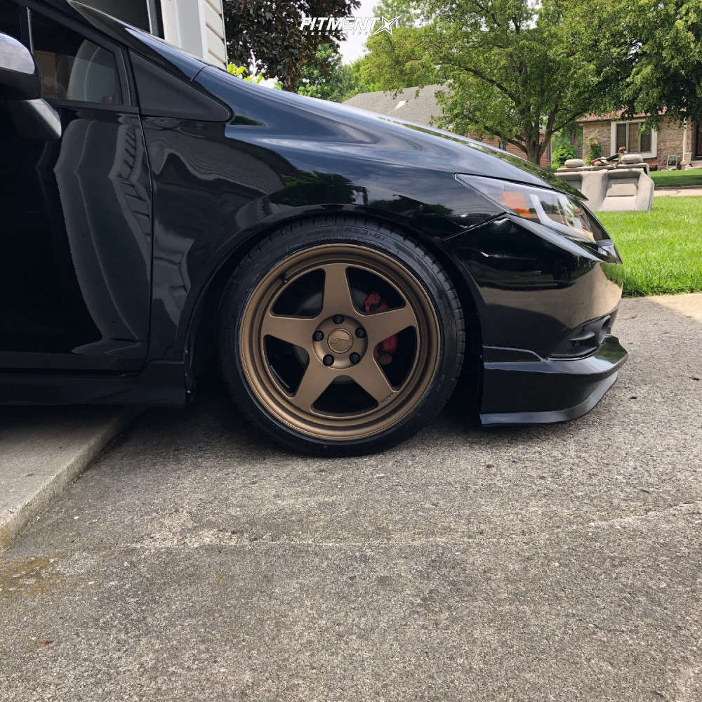 2012 Honda Civic LX with 18x9 Kansei Knp and Cooper 225x40 on