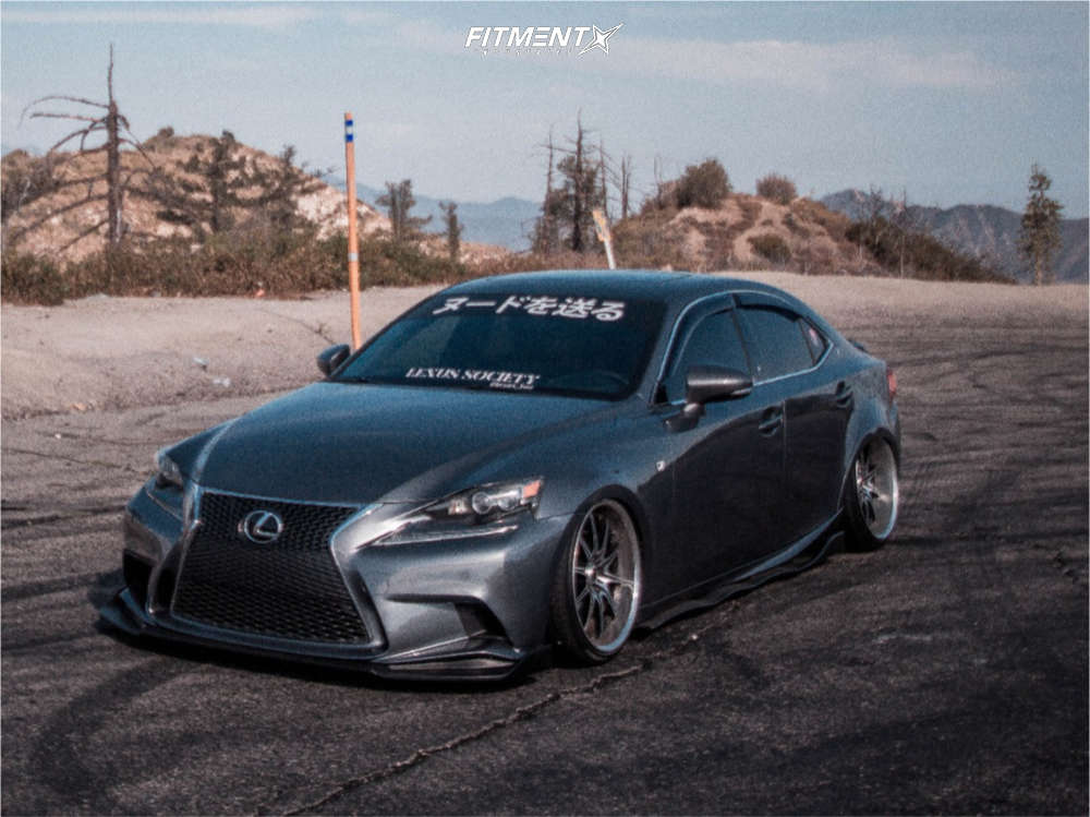 2014 Lexus IS350 F Sport with 19x9.5 Volk GTF and Hankook 225x35 on Air