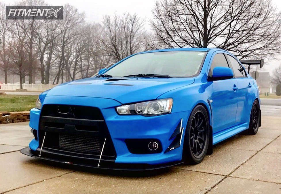 2014 Mitsubishi Lancer Evolution GSR with 18x9.5 Volk CE28N and