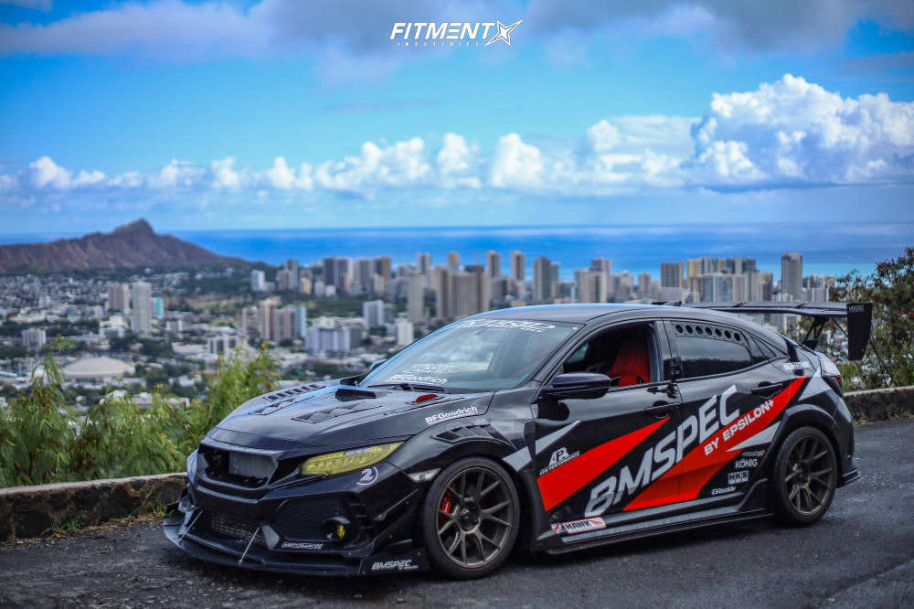 2019 Honda Civic Type R with 18x9.5 Konig Ampliform and BFGoodrich