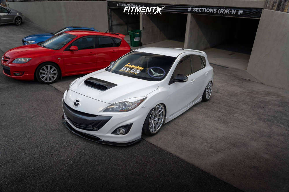 2012 Mazda 3 Mazdaspeed with 18x9 Work Emotion Cr 3p and Falken 215x40