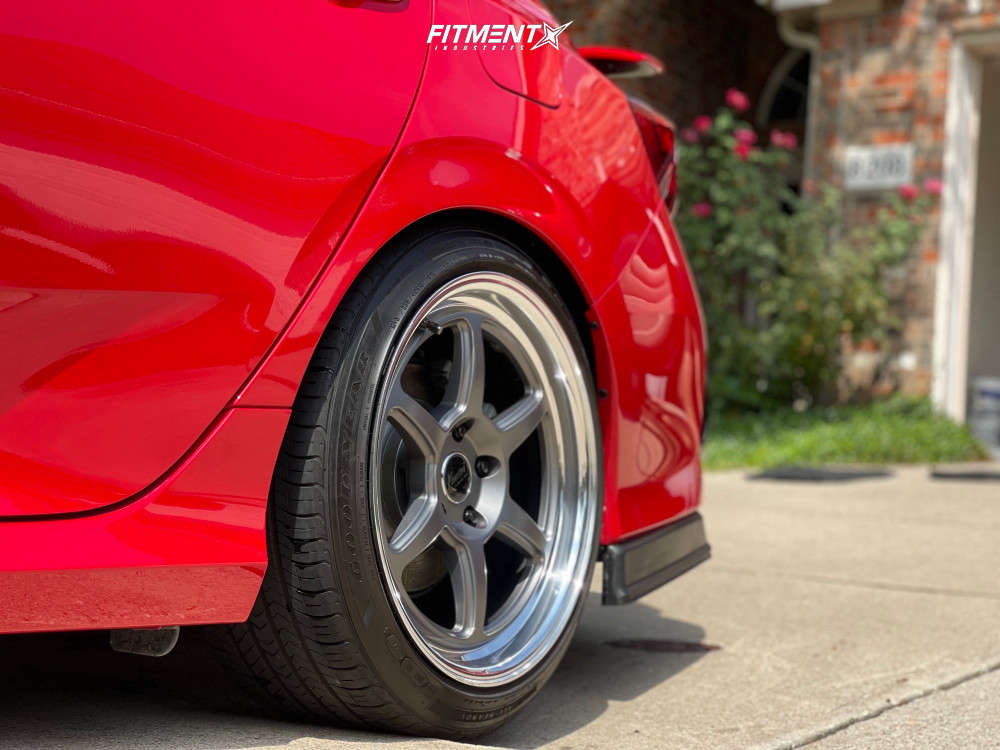 2020 Honda Civic Si with 18x9.5 Kansei Roku and Goodyear 235x40 on ...