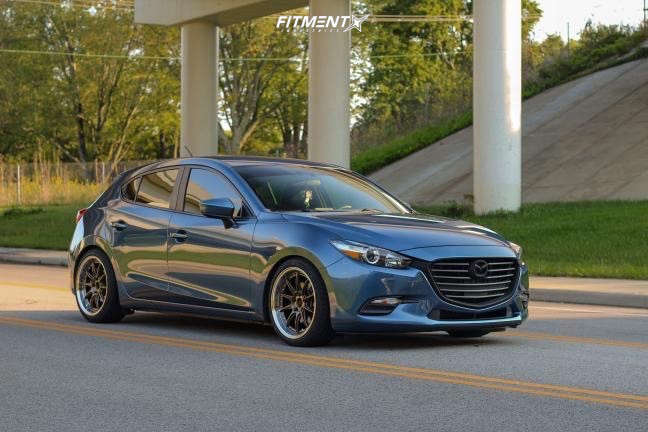 2017 Mazda 3 Sport GS with 18x8.25 Aodhan Ds07 and Nankang 225x40