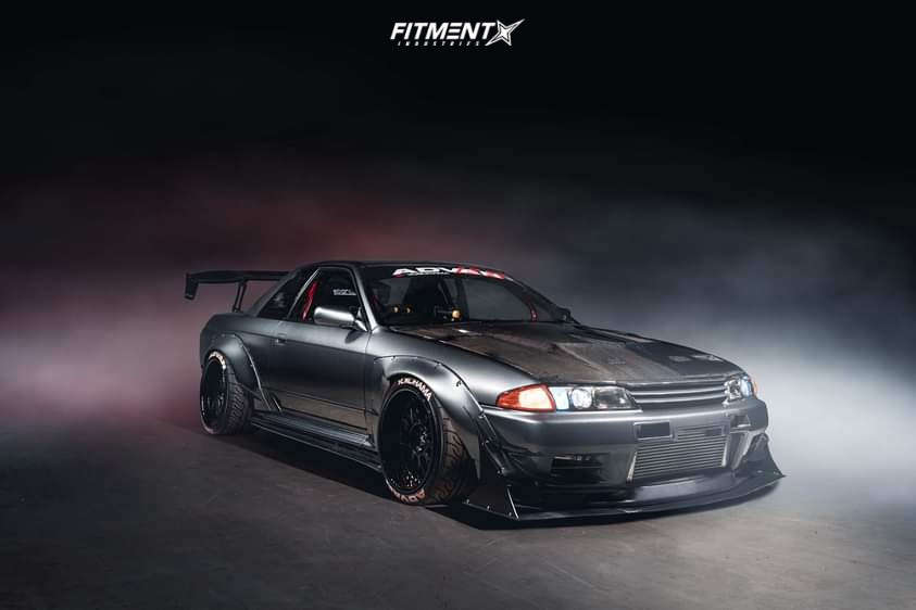 1992 Nissan Skyline GT-R with 18x11 Work Vs Xx and Yokohama 255x35