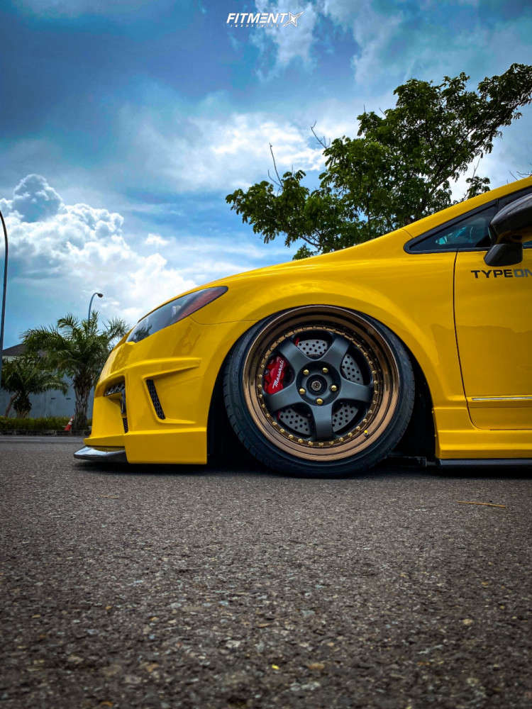 2010 Honda Civic Si with 18x10.5 Work Meister S1 3p and Toyo Tires