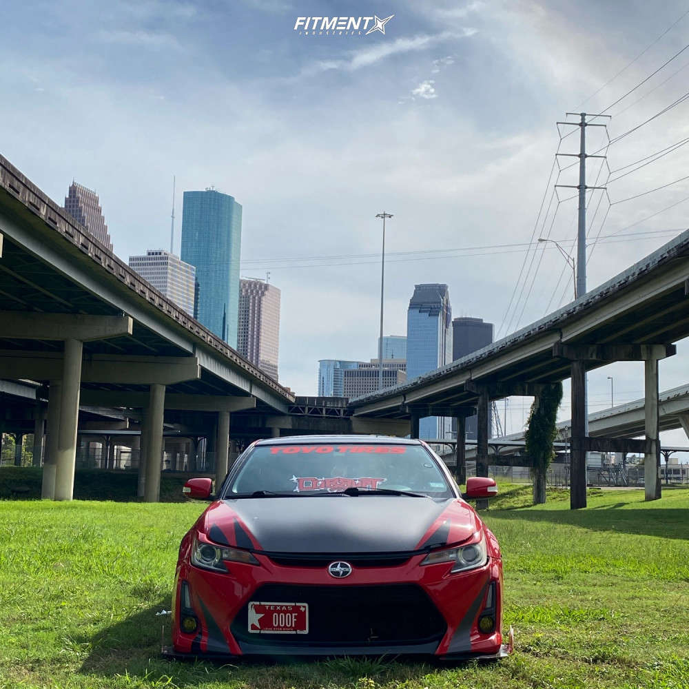 2015 Scion TC Base with 18x9.5 Cosmis Racing Xt005r and Toyo Tires